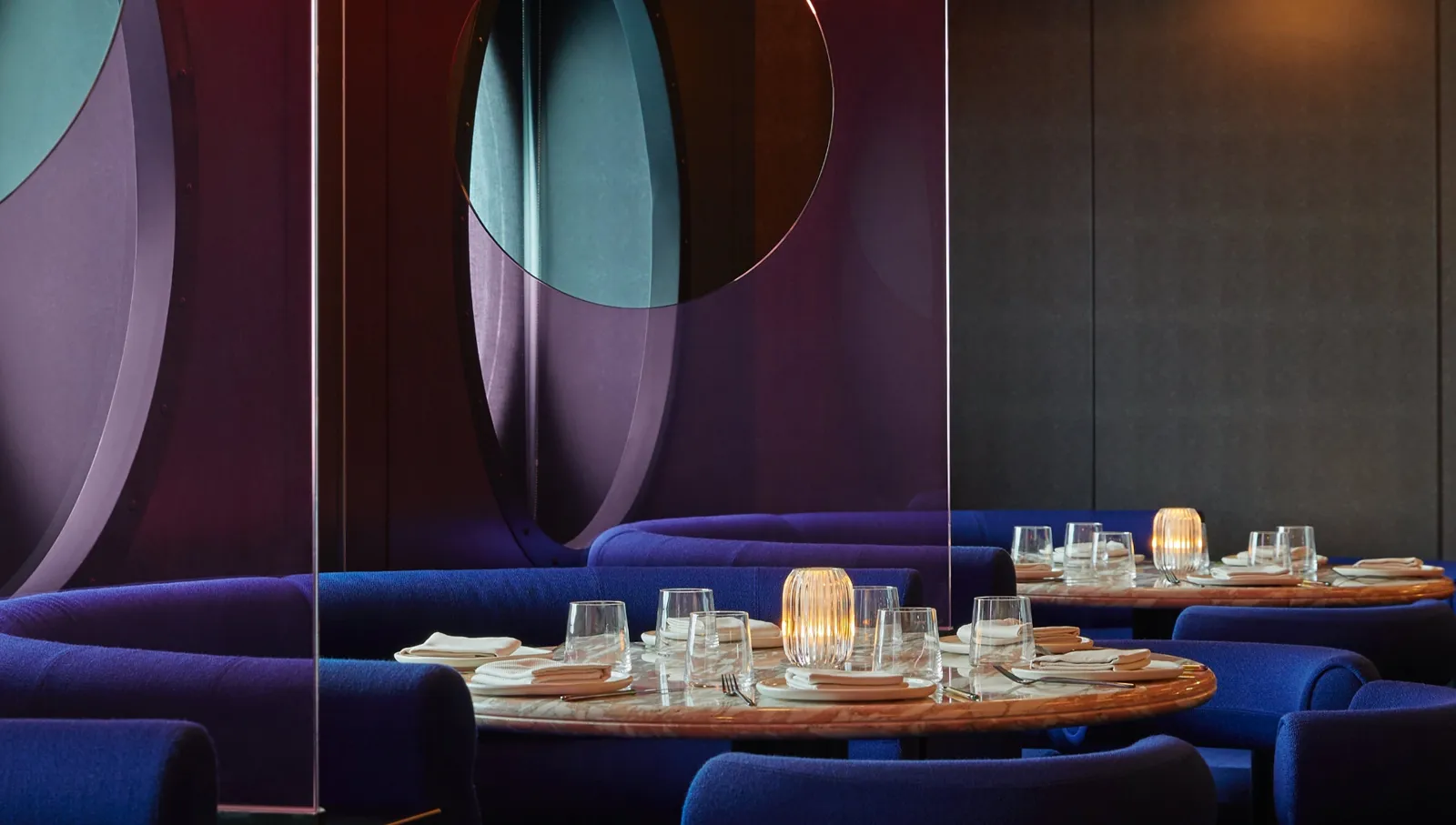 Virgin Voyages Pink Agave restaurant interior