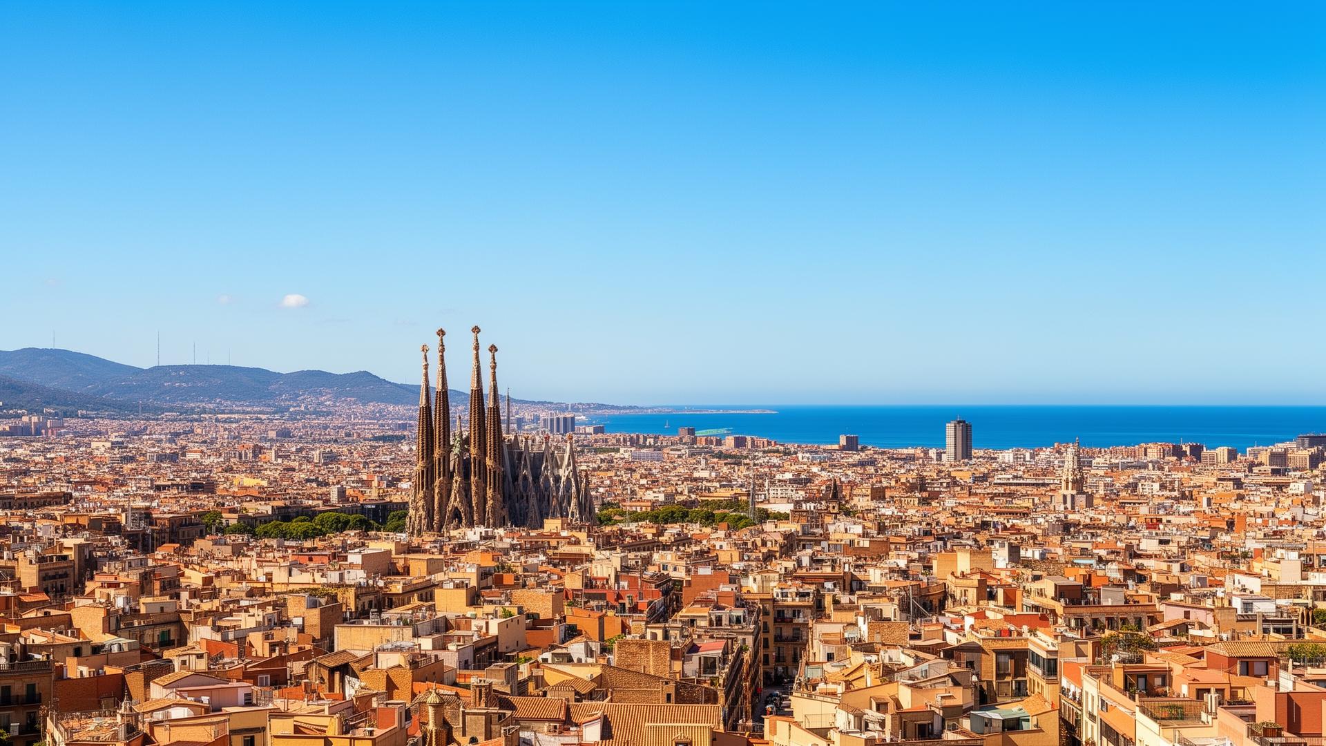 Barcelona skyline daytime view
