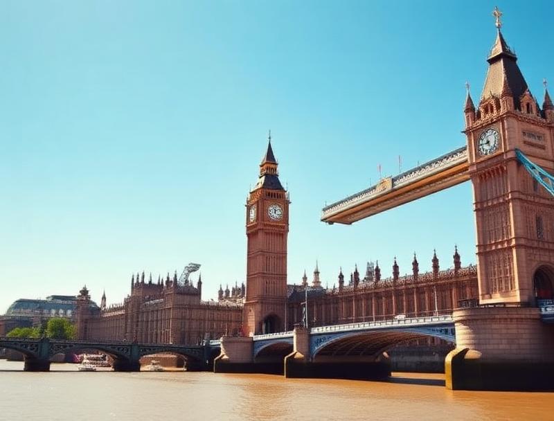 London skyline on a sunny day