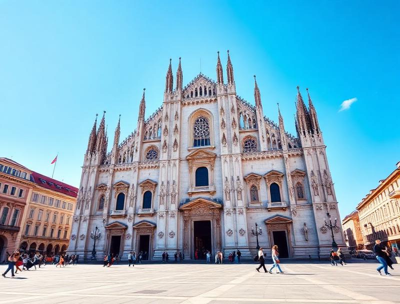 Milan skyline on a sunny day