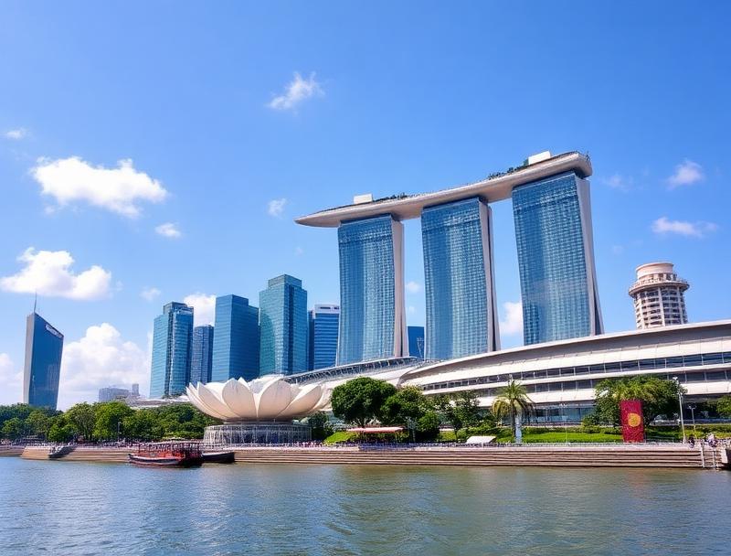 Singapore skyline on a sunny day
