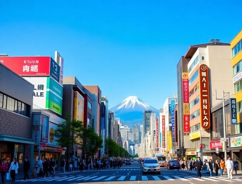 Tokyo skyline on a sunny day